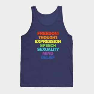 freedom of thought expression speech sexuality mind belief Tank Top